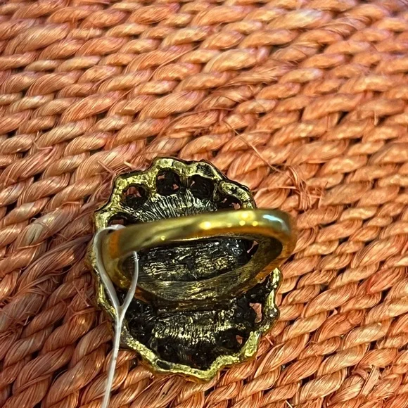 Elegant Cameo Cocktail Ring with Crystal Accents
Measures at a US size 6-3/4 - Picture 7 of 11